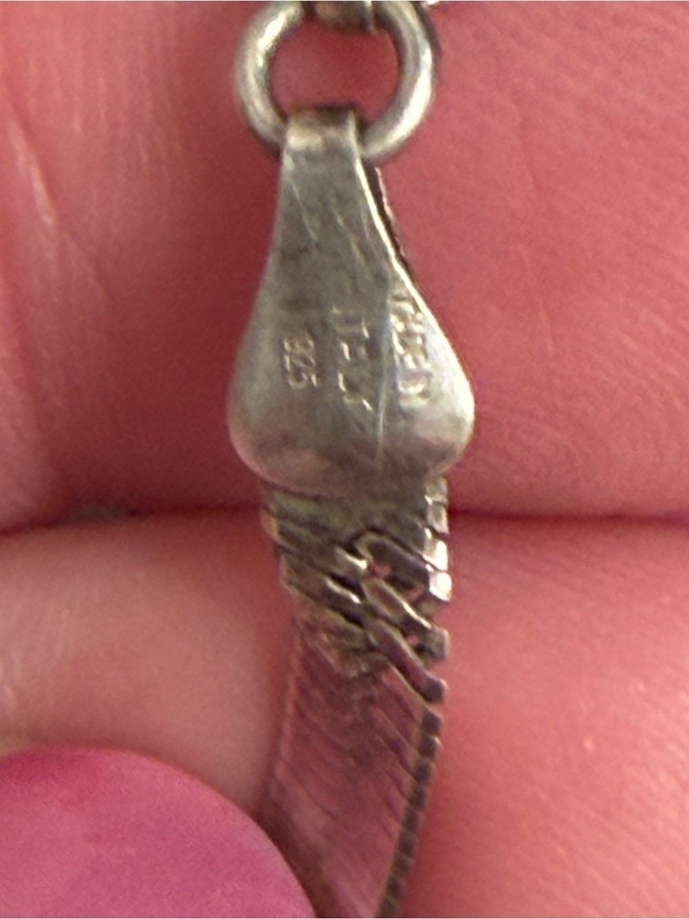 Classic 925  Flat Snake Chain Necklace - Picture 3 of 8